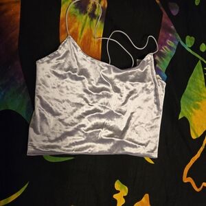 Garage Velvet Purple Crop Top